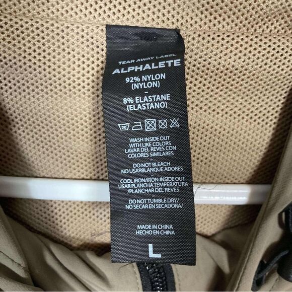 Alphalete EXP Infinity Tech Windbreaker Quarter Zip Jacket Size L Desert Safari - Picture 5 of 7